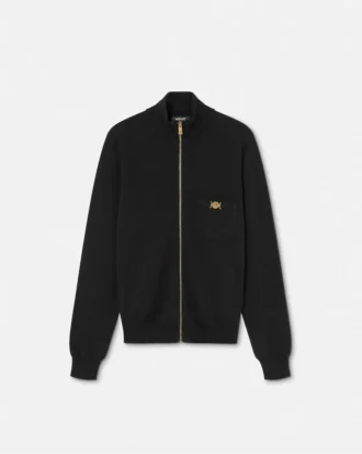 Cashmere-Cotton Knit Zip Sweater