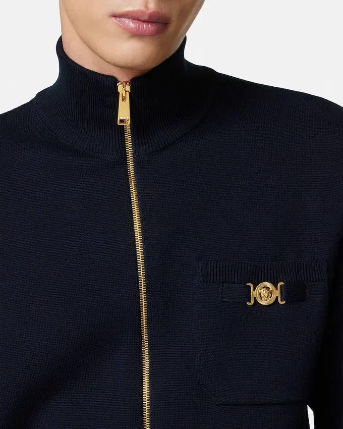 Cashmere-Cotton Knit Zip Sweater Cashmere-Cotton Knit Zip Sweater