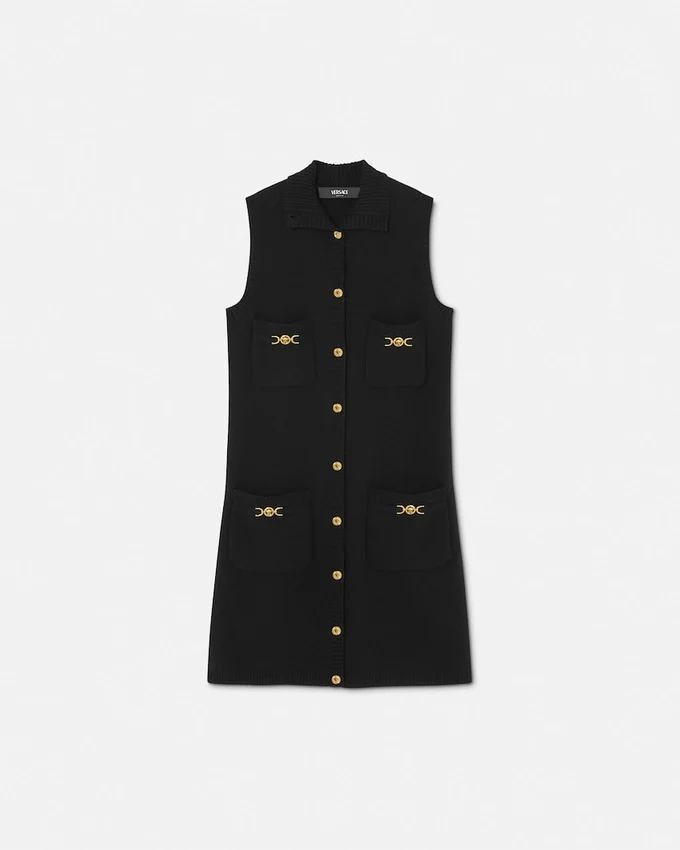 Cashmere-Wool Knit Shift Mini Dress Cashmere-Wool Knit Shift Mini Dress