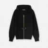 Cashmere-Wool Knit Zip Hoodie