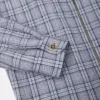 Checked Wool Flannel Zip Overshirt Checked Wool Flannel Zip Overshirt
