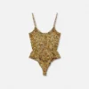 Cheetah Allover Silk Bodysuit Cheetah Allover Silk Bodysuit