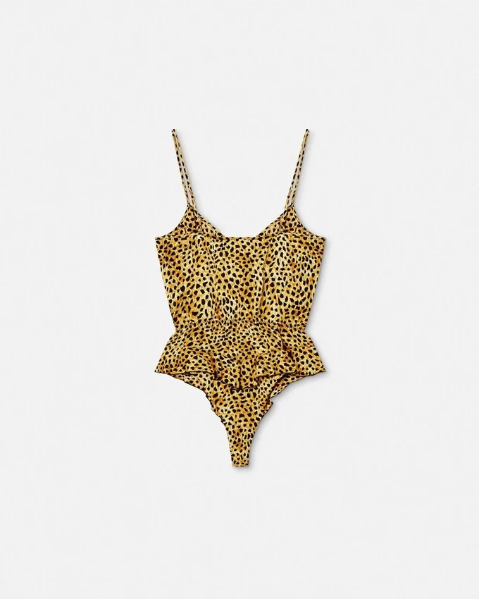 Cheetah Allover Silk Bodysuit Cheetah Allover Silk Bodysuit