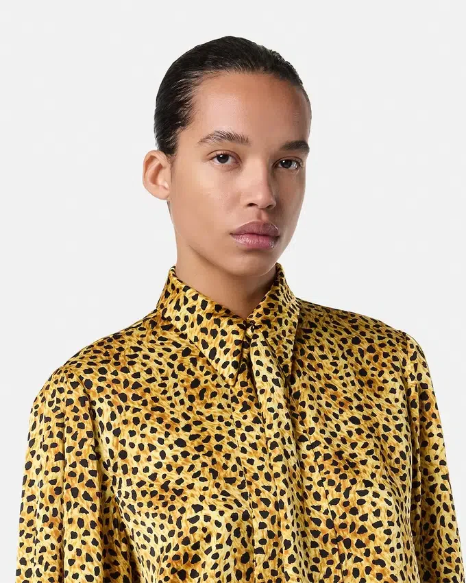 Cheetah Allover Silk Shirt Cheetah Allover Silk Shirt