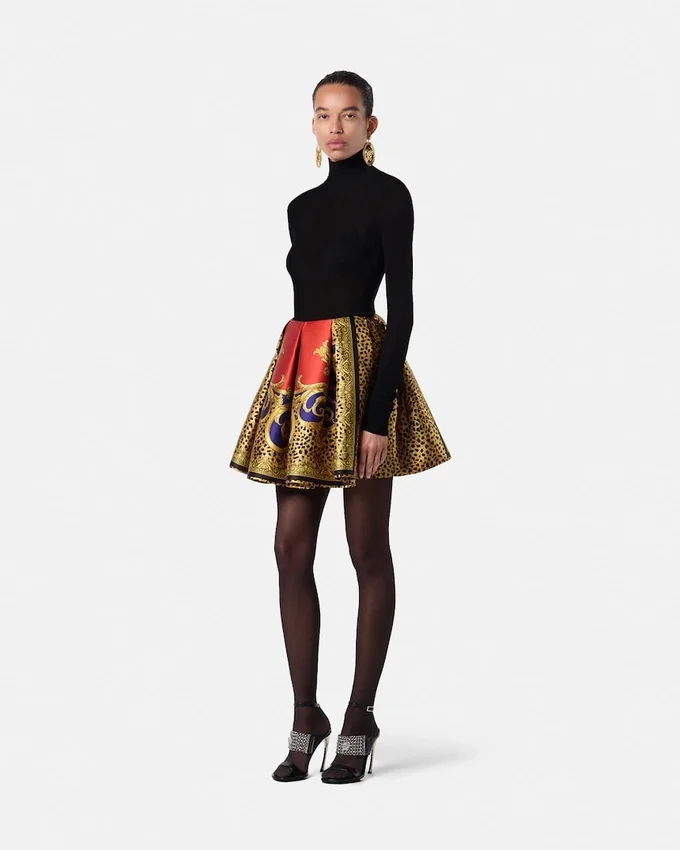 Cheetah Barocco Silk Duchesse Ballet Skirt Cheetah Barocco Silk Duchesse Ballet Skirt