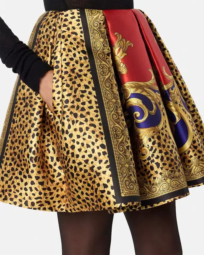 Cheetah Barocco Silk Duchesse Ballet Skirt Cheetah Barocco Silk Duchesse Ballet Skirt