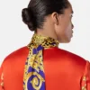 Cheetah Barocco Silk Lavallière Shirt Cheetah Barocco Silk Lavallière Shirt