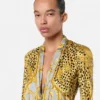 Cheetah Foulard Draped Bodysuit Cheetah Foulard Draped Bodysuit