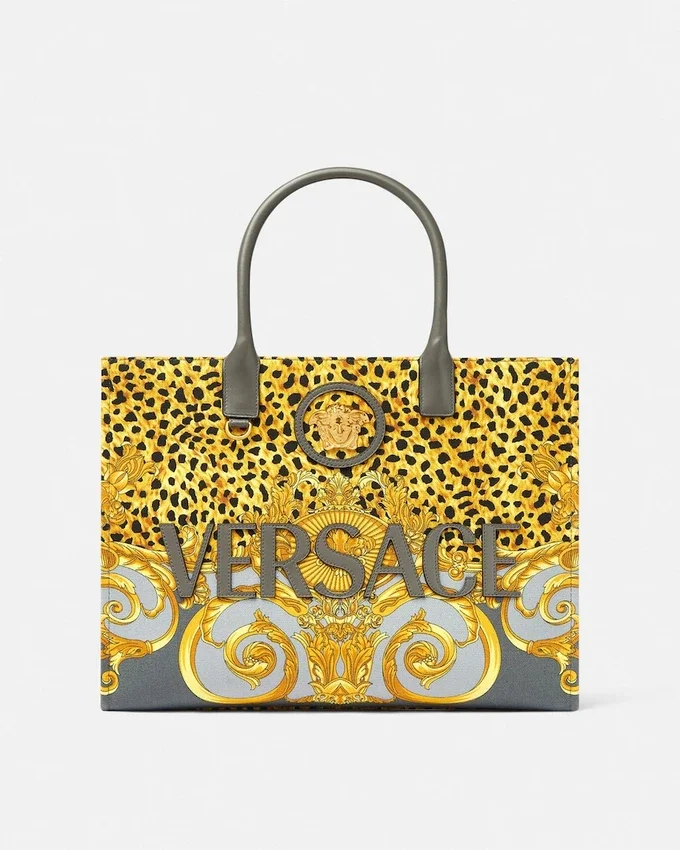 Cheetah Foulard La Medusa Large Tote Bag Cheetah Foulard La Medusa Large Tote Bag