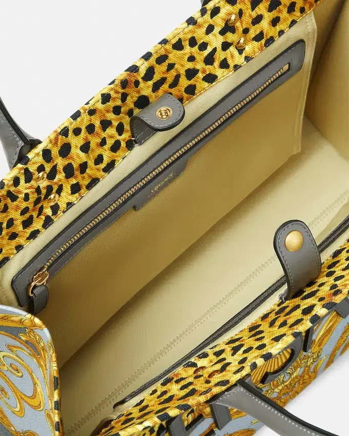 Cheetah Foulard La Medusa Large Tote Bag Cheetah Foulard La Medusa Large Tote Bag