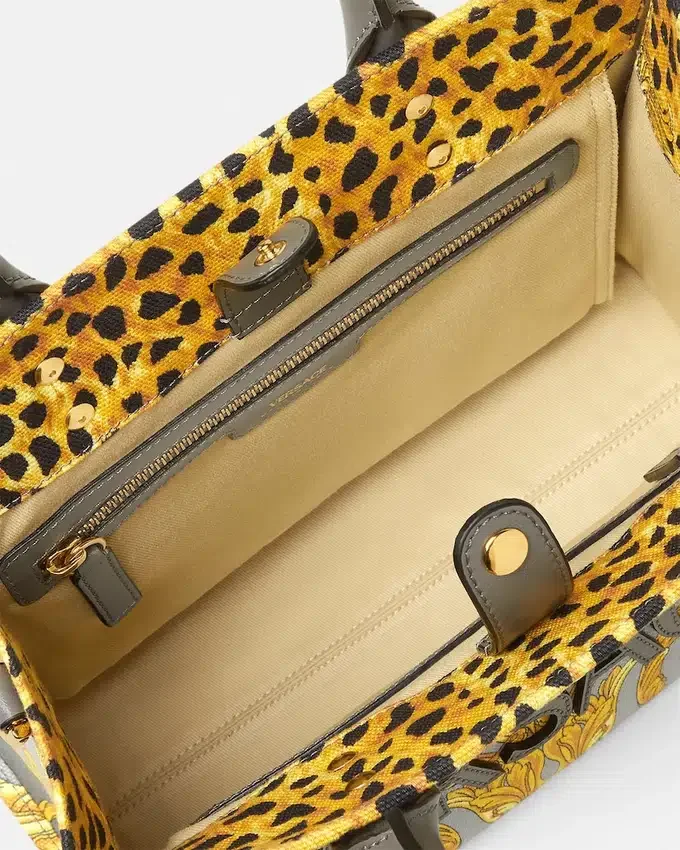 Cheetah Foulard La Medusa Small Tote Bag Cheetah Foulard La Medusa Small Tote Bag