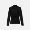 Chenille Fitted Mock-Neck Top