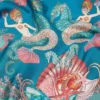Coral Theatre Large Silk Foulard 90 cm Coral Theatre Large Silk Foulard 90 cm