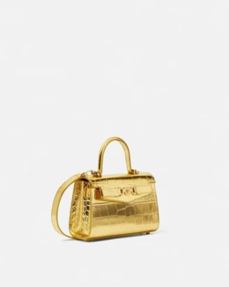 Croc-Effect Medusa ’95 Small Handbag