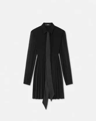 Crépe de Chine Lavallière Mini Dress Crépe de Chine Lavallière Mini Dress