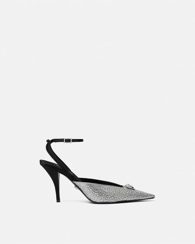 Crystal La Medusa Slingback Pumps 85 mm Crystal La Medusa Slingback Pumps 85 mm