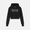 Crystal Logo Crop Hoodie