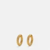 Crystal Metal Mesh Hoop Earrings Crystal Metal Mesh Hoop Earrings