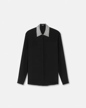 Crystal Silk Crépe Fitted Shirt