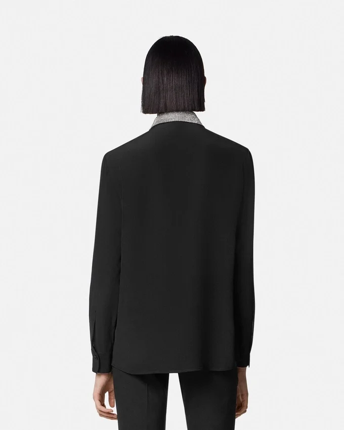 Crystal Silk Crépe Fitted Shirt Crystal Silk Crépe Fitted Shirt