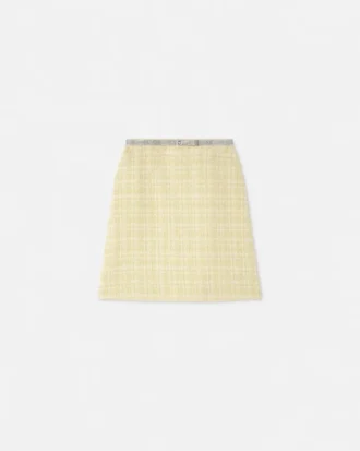 Crystal Tweed A-Line Mini Skirt