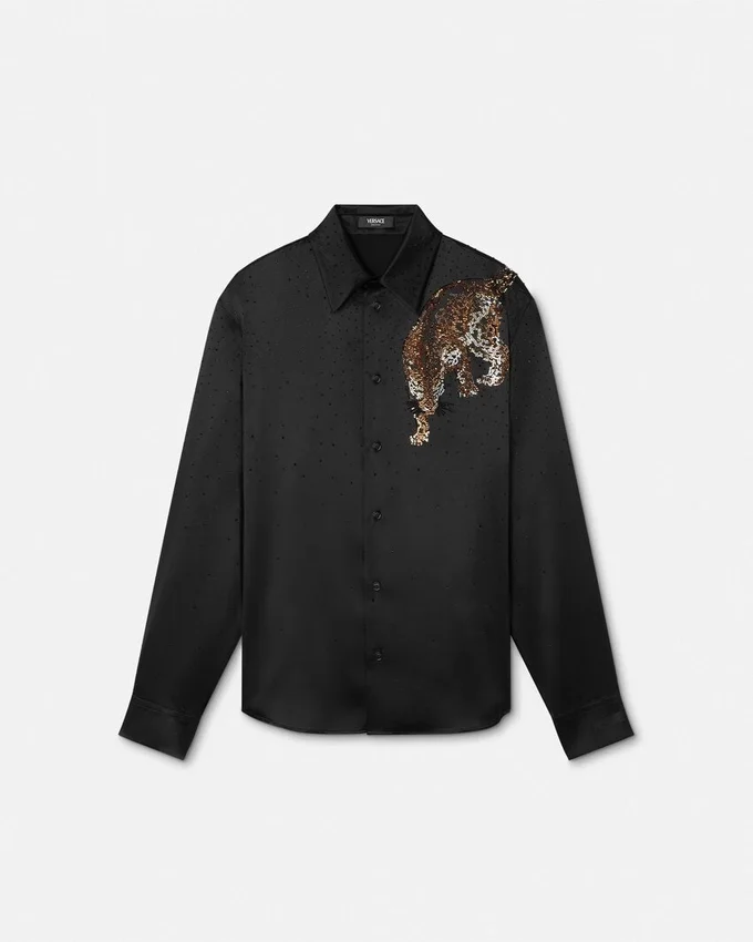 Crystal Versace Leopard Shirt Crystal Versace Leopard Shirt