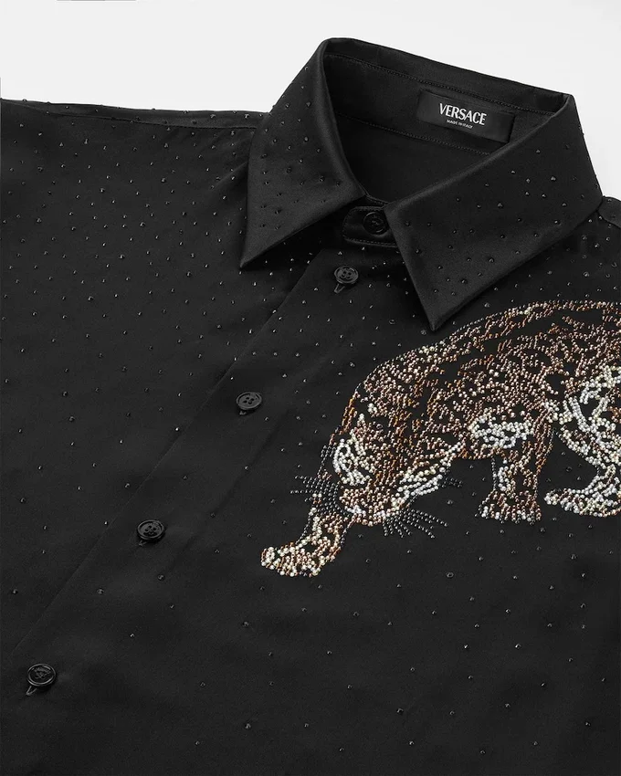 Crystal Versace Leopard Shirt Crystal Versace Leopard Shirt