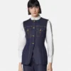 Denim Fitted Vest Denim Fitted Vest