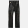 Distressed Leather Pants