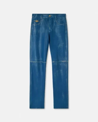 Distressed Leather Pants