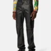 Distressed Leather Pants