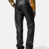 Distressed Leather Pants
