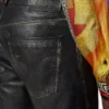 Distressed Leather Pants