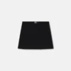 Double-Wool Crépe A-Line Mini Skirt