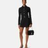 Double-Wool Crépe A-Line Mini Skirt