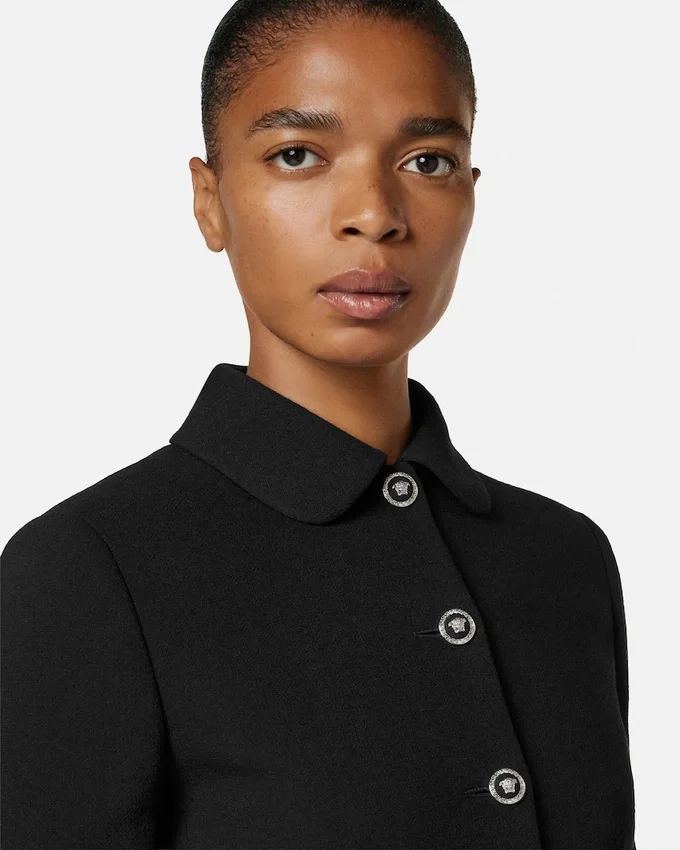 Double-Wool Crépe Crop Jacket Double-Wool Crépe Crop Jacket