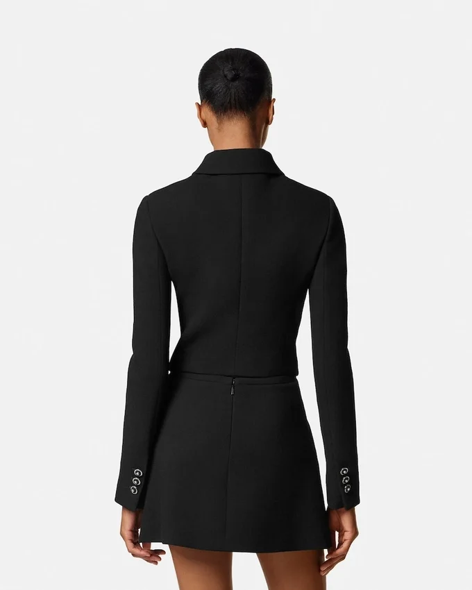 Double-Wool Crépe Crop Jacket Double-Wool Crépe Crop Jacket