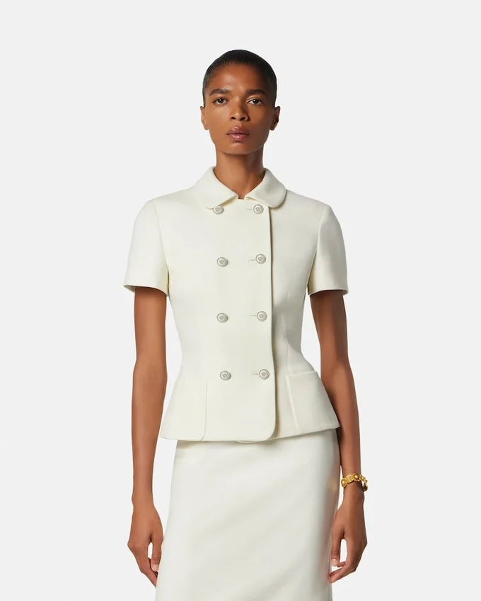 Double-Wool Crépe Fitted Jacket Double-Wool Crépe Fitted Jacket