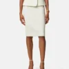 Double-Wool Crépe Pencil Skirt
