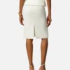 Double-Wool Crépe Pencil Skirt