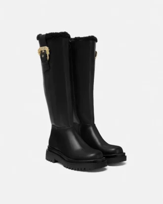 Drew Baroque Buckle Knee-High Boots