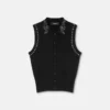 Embellished Cashmere-Blend Knit Vest Embellished Cashmere-Blend Knit Vest