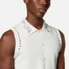 Embellished Cashmere-Blend Knit Vest Embellished Cashmere-Blend Knit Vest