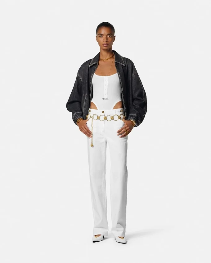 Embellished Denim Blouson Embellished Denim Blouson
