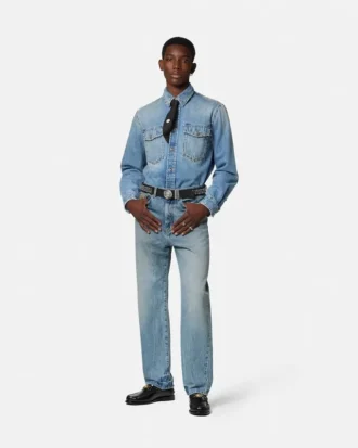 Embellished Denim Overshirt