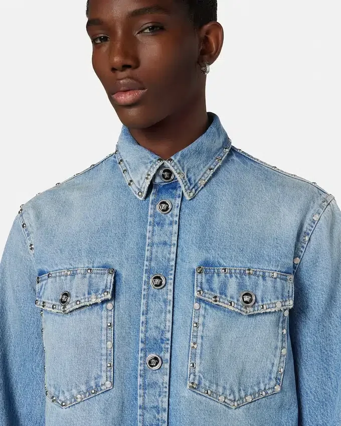 Embellished Denim Overshirt Embellished Denim Overshirt