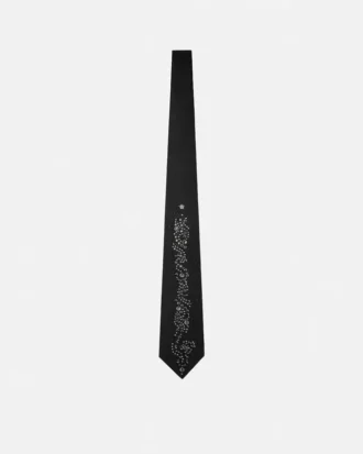 Embellished Wool Tie