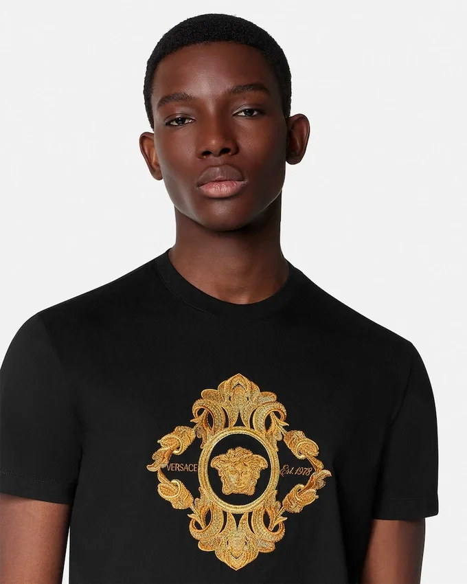 Embroidered Architectural Baroque T-Shirt Embroidered Architectural Baroque T-Shirt