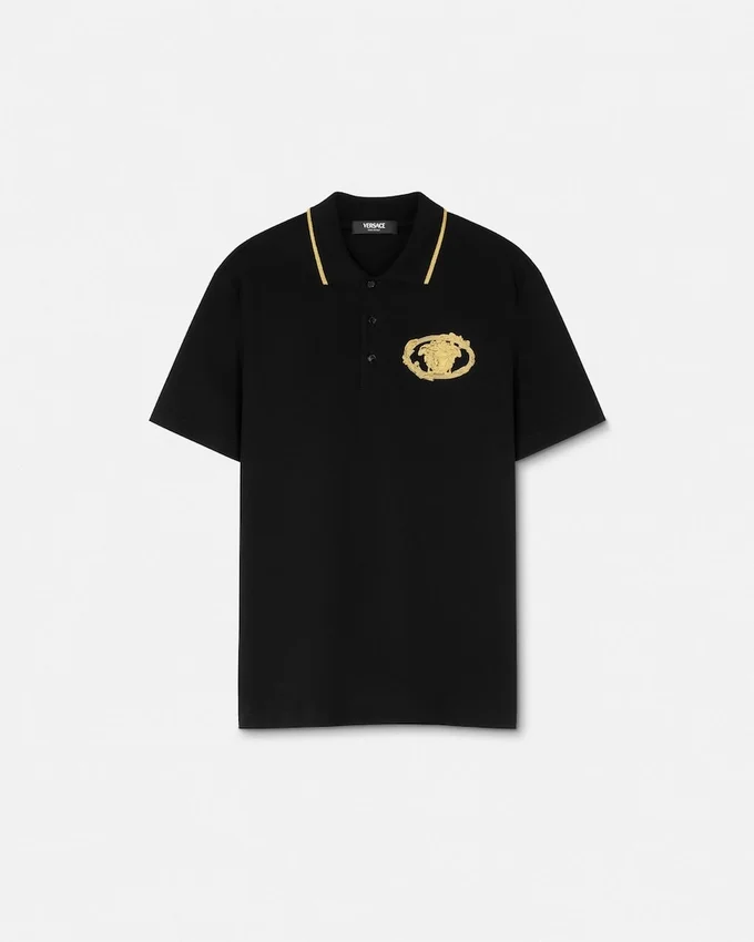 Embroidered Buckle Crest Polo Shirt Embroidered Buckle Crest Polo Shirt