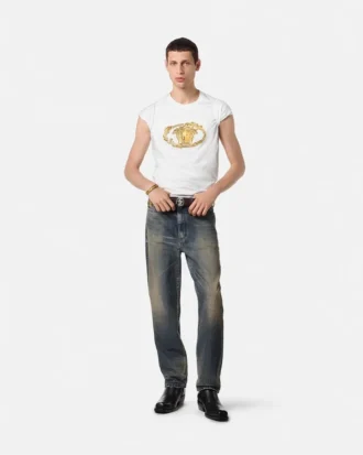 Embroidered Buckle Crest T-Shirt